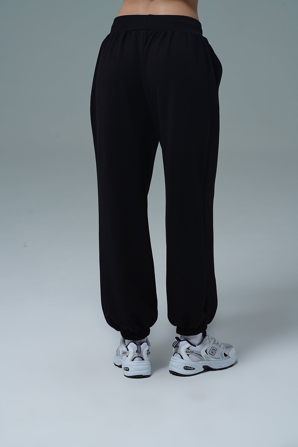 Soft Touch - Siyah Yüksek Bel Modal Kumaşlı Kadın Jogger Eşofman Altı