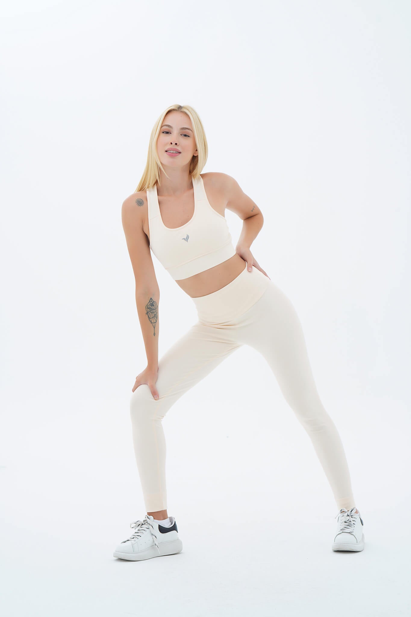 Aero Motion - Bej Yüksek Bel Push-Up Toparlayıcı Tayt