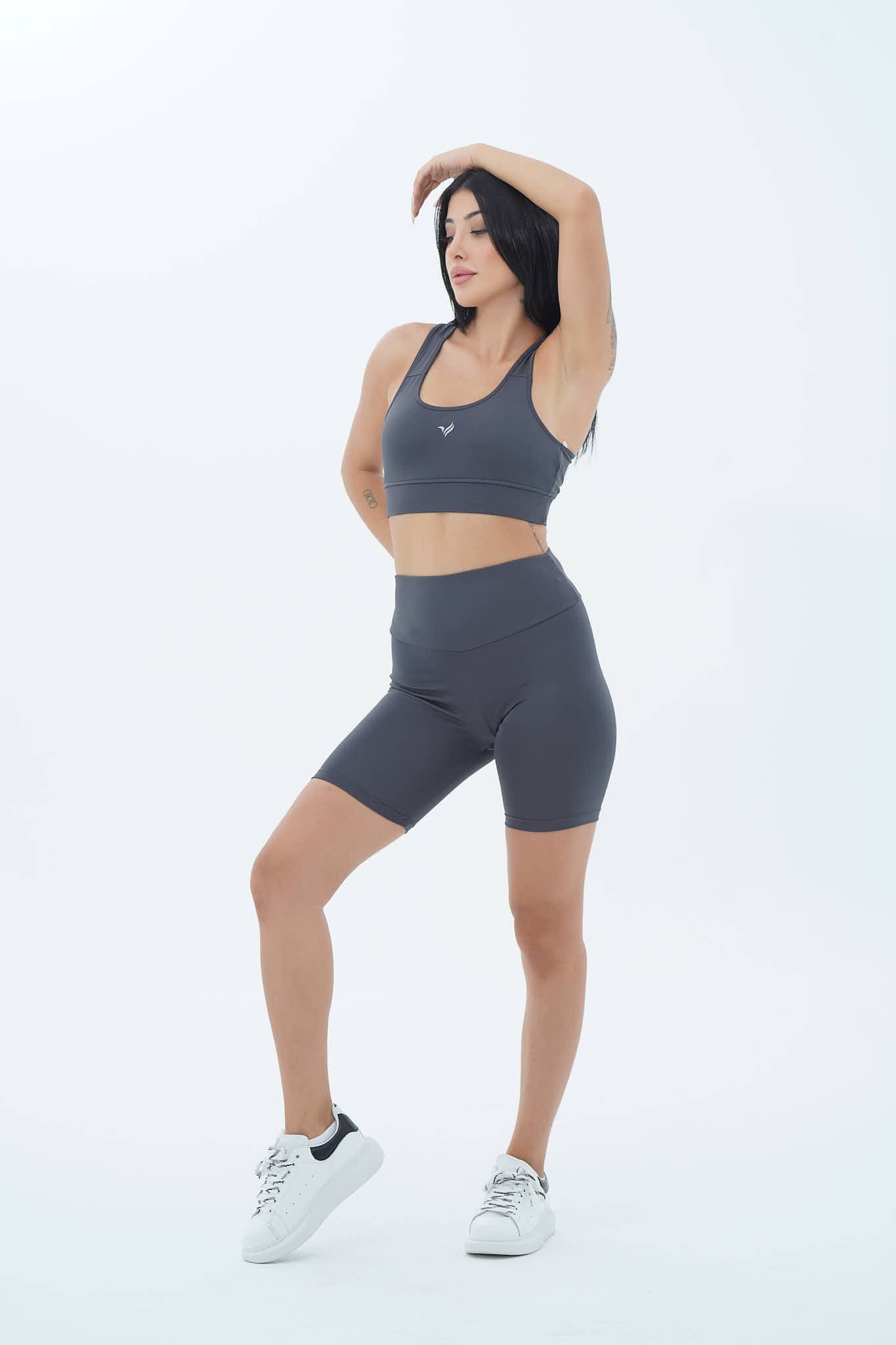 Aero Motion - Füme Yüksek Bel Push-Up Toparlayıcı Bisikletçi Taytı