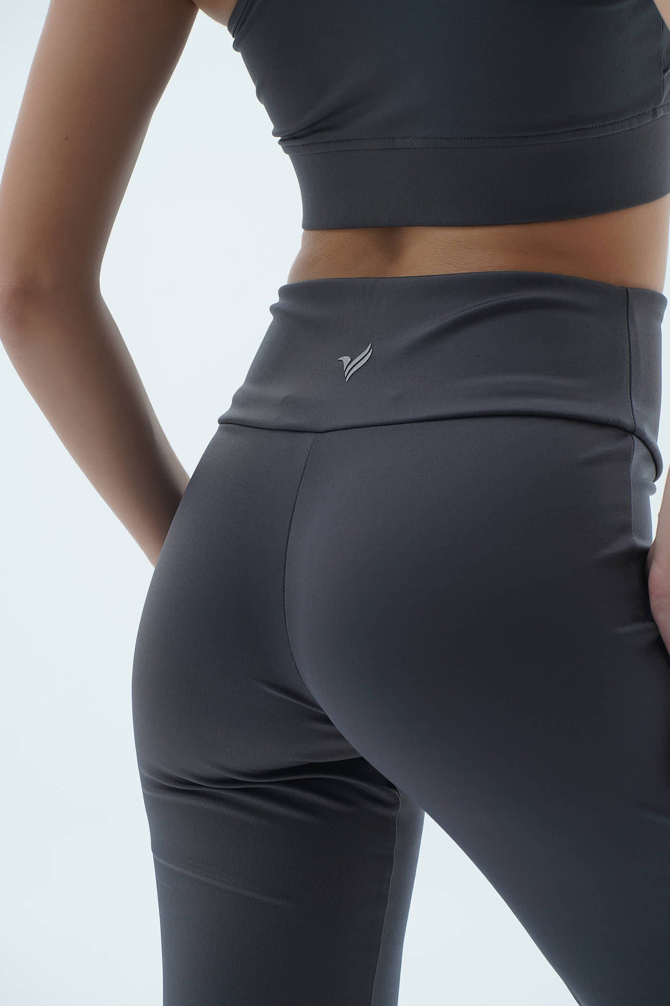 Aero Motion - Füme Yüksek Bel Push-Up Toparlayıcı İspanyol Paça Tayt