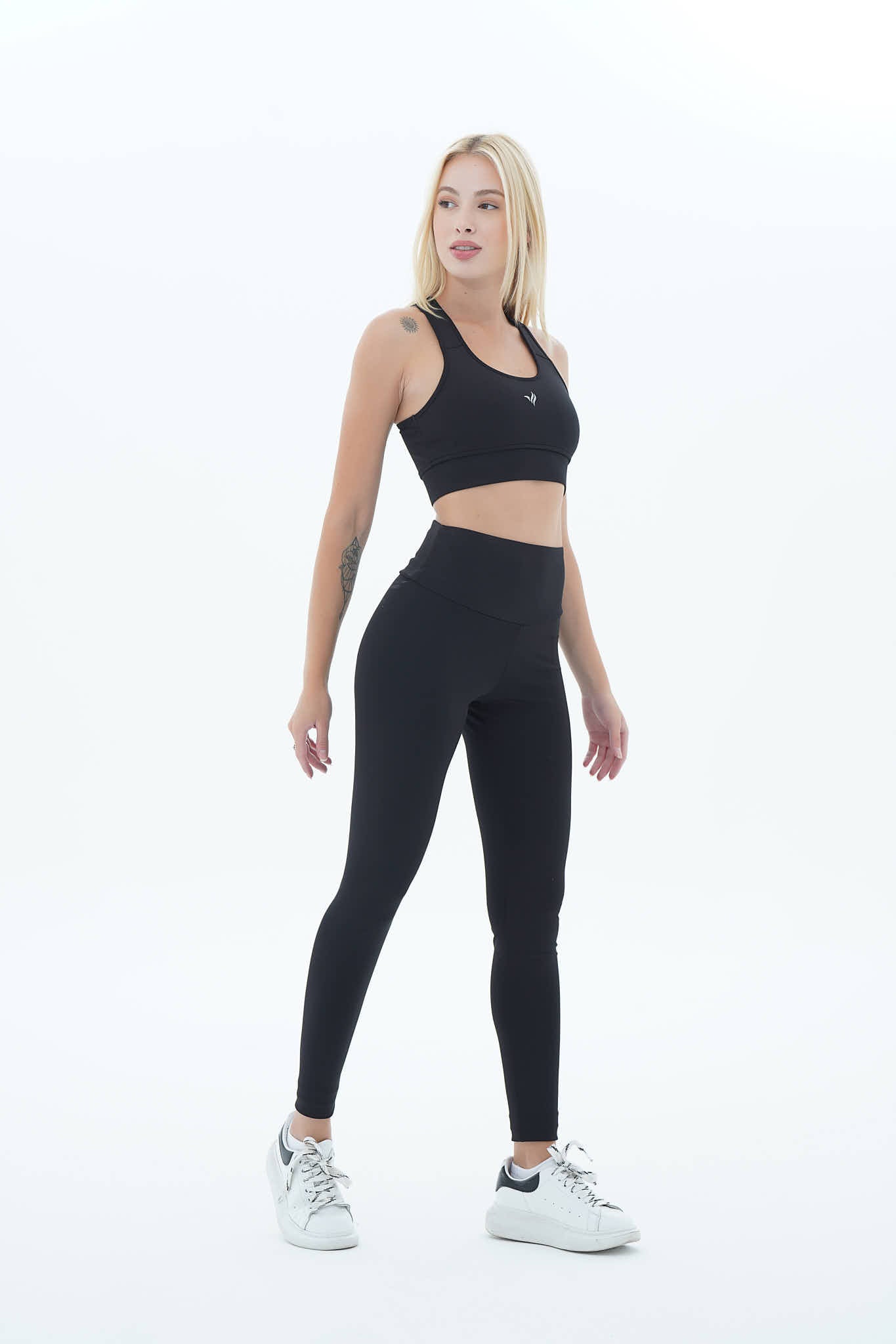 Aero Motion - Siyah Yüksek Bel Push-Up Toparlayıcı Tayt