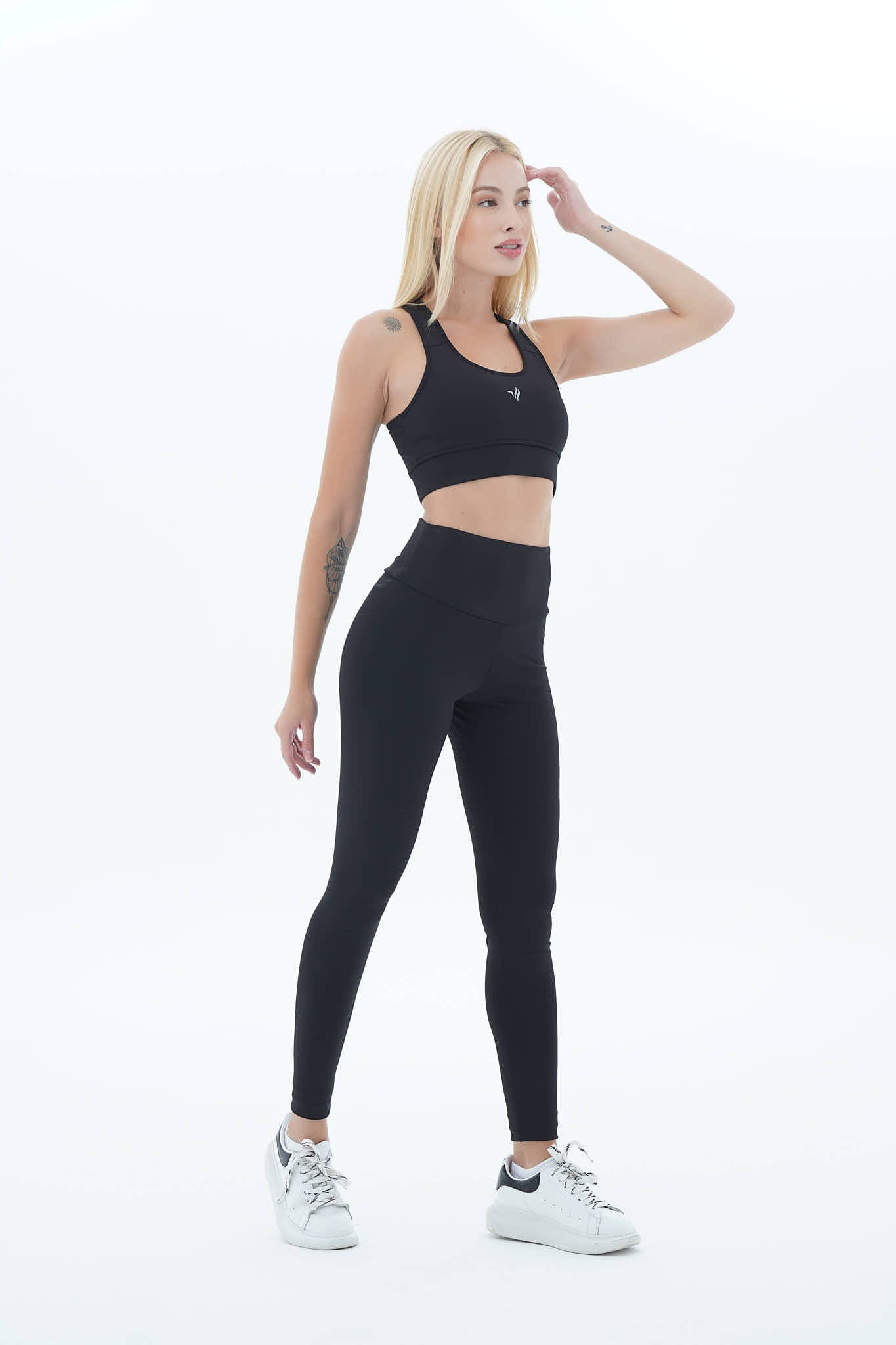 Aero Motion - Siyah Yüksek Bel Push-Up Toparlayıcı Tayt