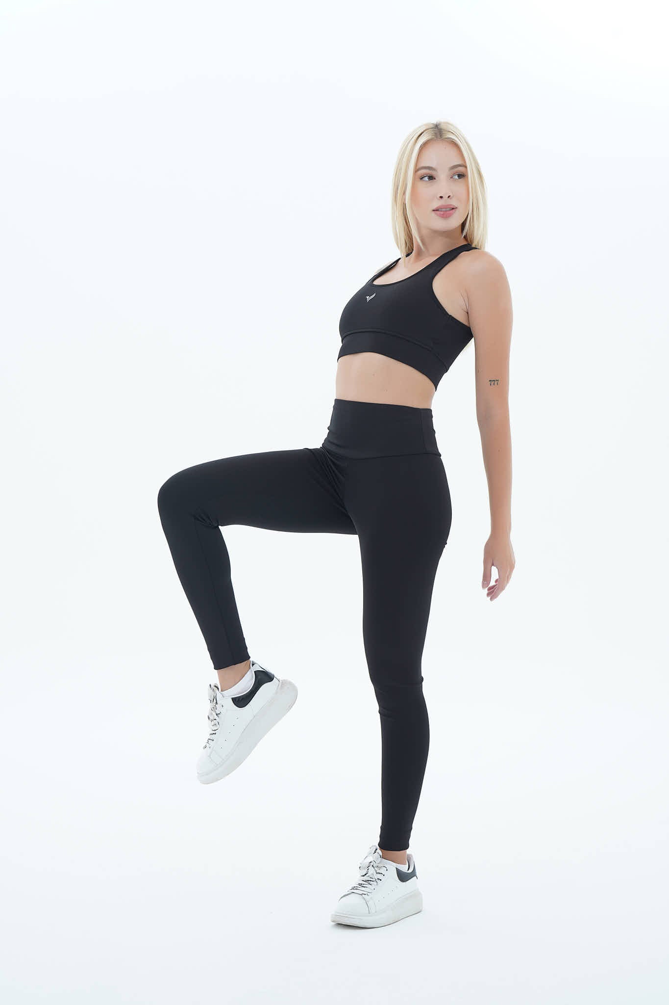 Aero Motion - Siyah Yüksek Bel Push-Up Toparlayıcı Tayt
