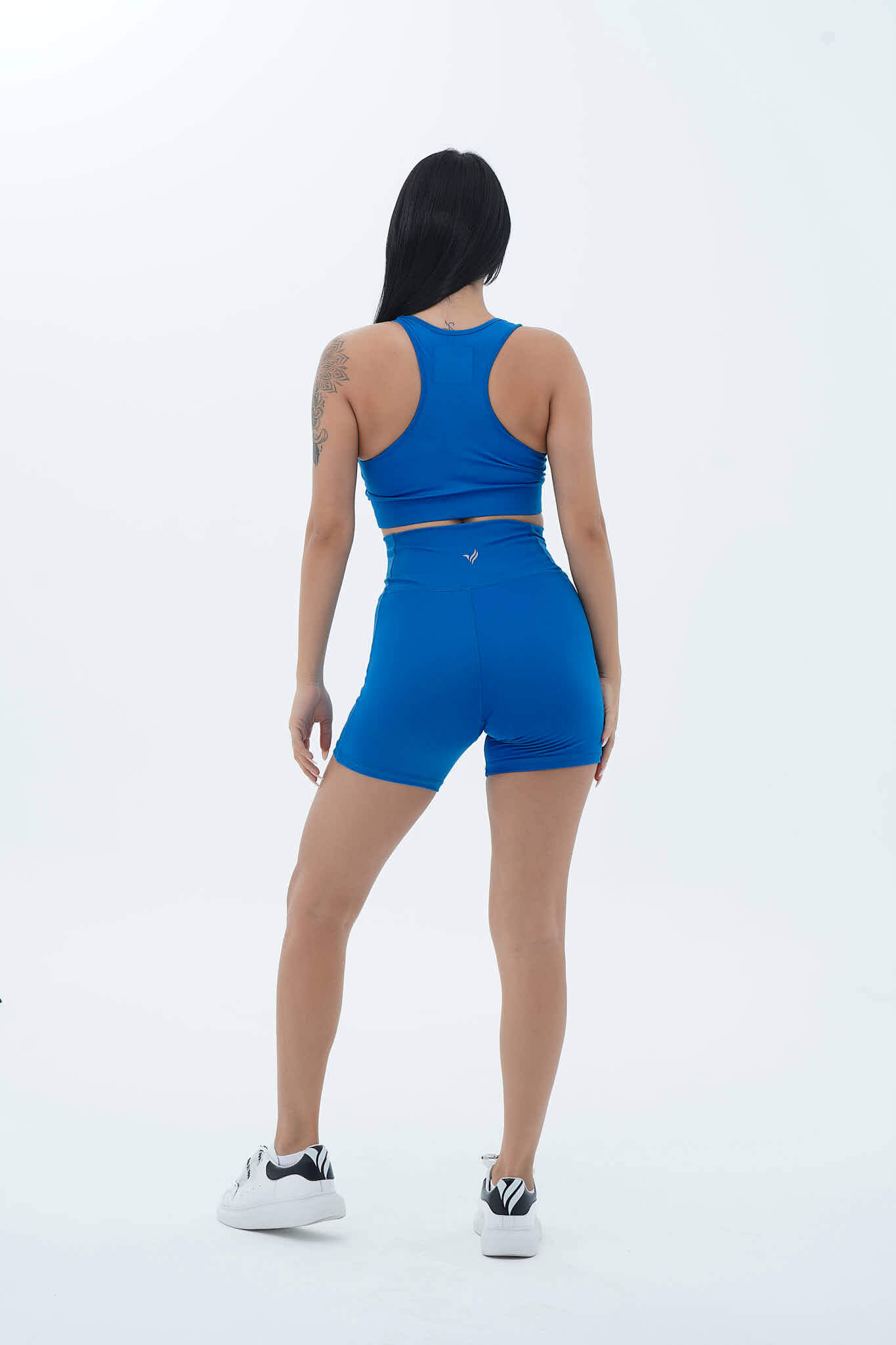 Aero Motion - Mavi Yüksek Bel Push-Up Toparlayıcı Şort Tayt