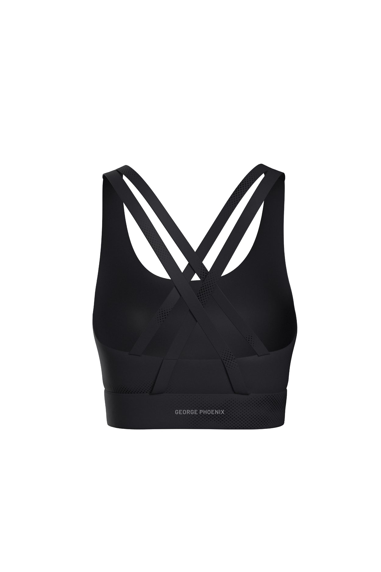 Aero Motion Premium - Desenli Siyah Çapraz Askılı Kaplı ve Destekli Bra Spor Sütyeni