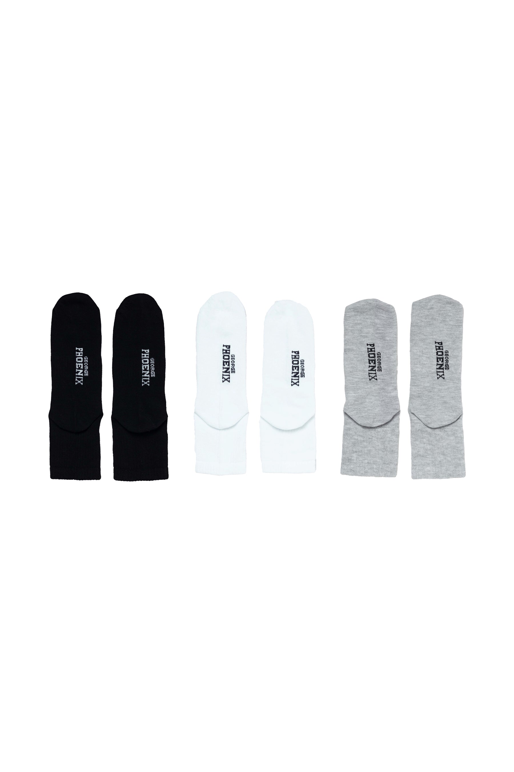 Cloud Socks - Kısa Konç Spor Çorap 3 Çift (Siyah-Beyaz-Gri)