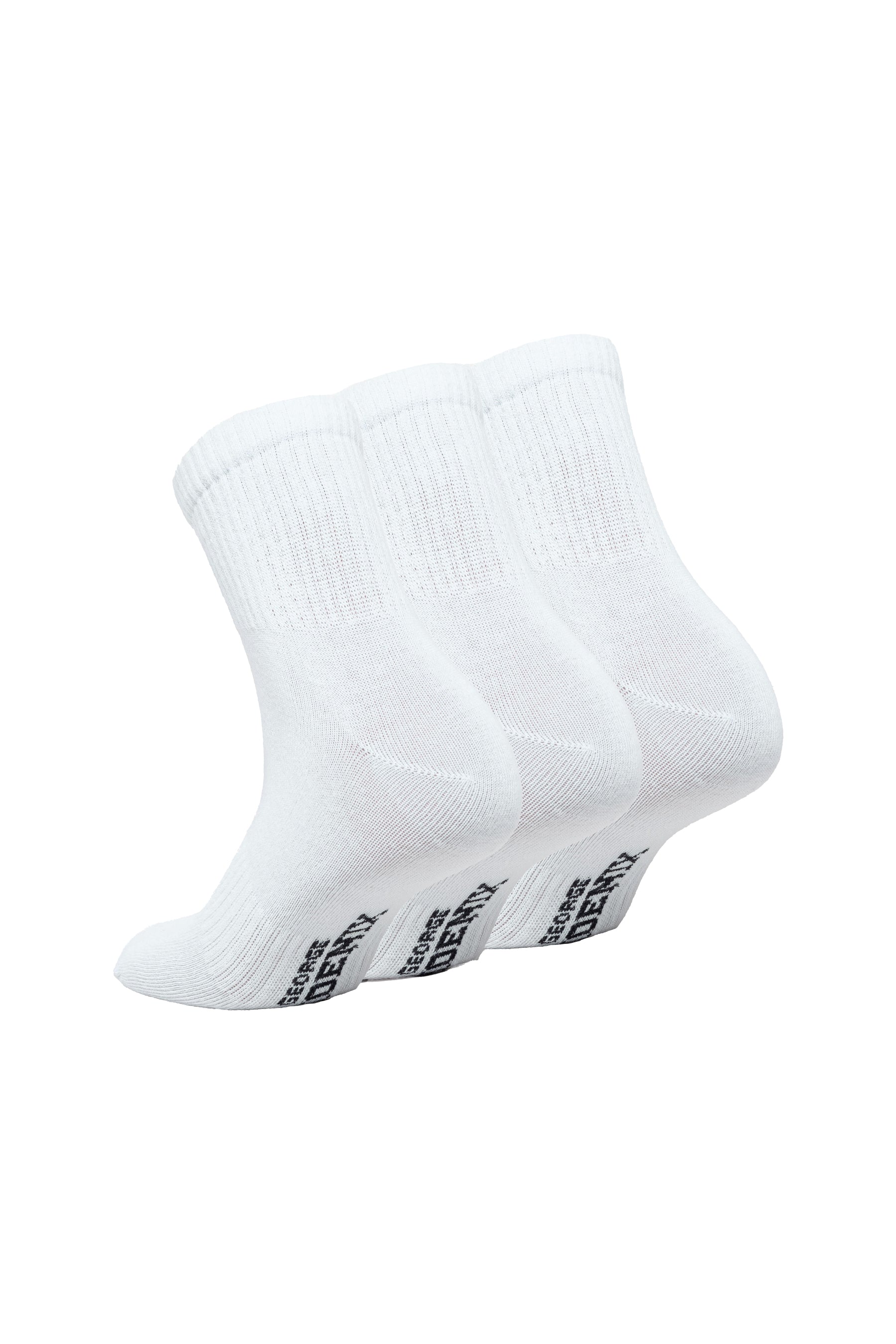 Cloud Socks - Kısa Konç Spor Çorap Beyaz 3 Çift
