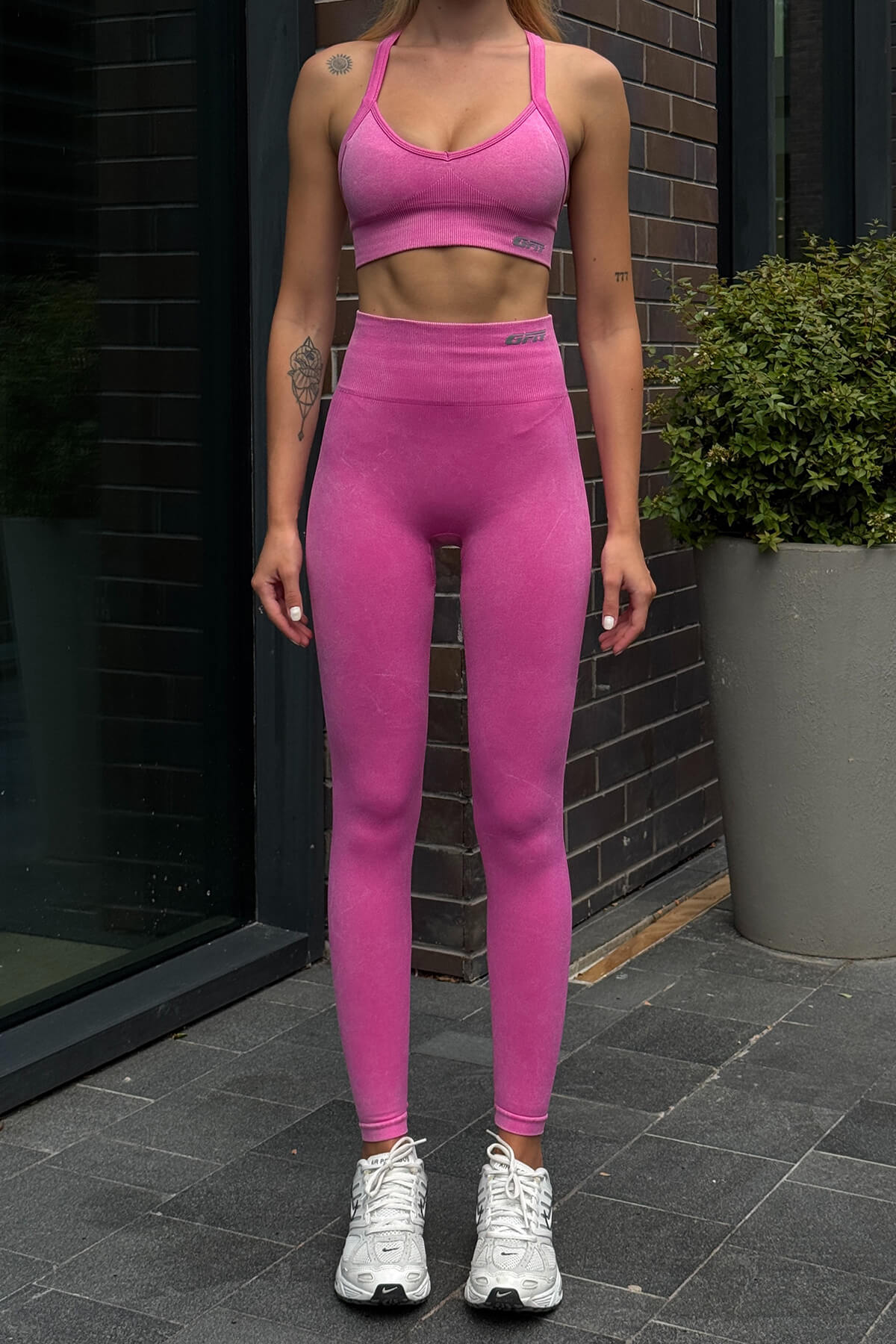 Prime FIT - Pembe Yüksek Bel Seamless Push-Up Toparlayıcı Tayt