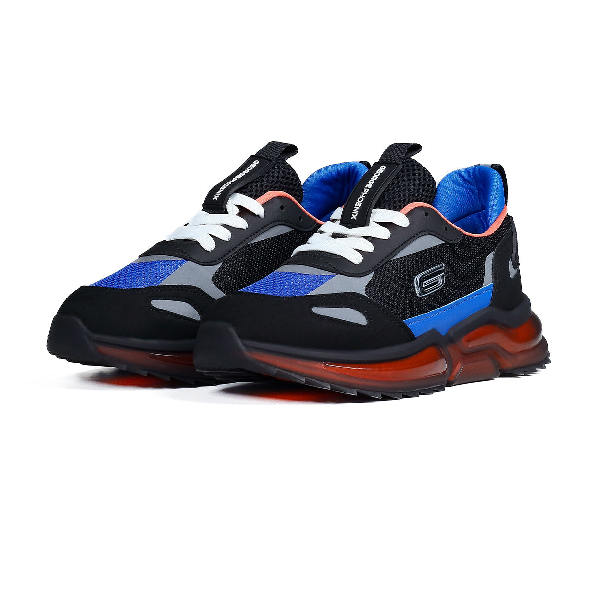 DI MILANO Siyah Turuncu Mavi Erkek Sneakers Spor Ayakkabı